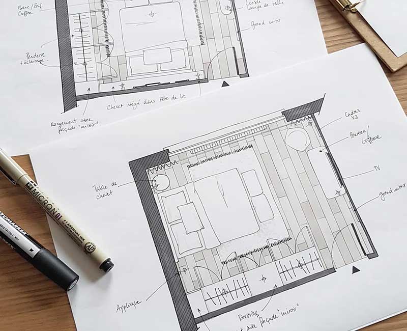 Architecture et décoration d'intérieur propositions d'amenagement pour la chambre d'elisabeth 2